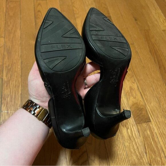 Life Stride Soft System Black Strappy High Heel Shoes Pointed Toe - Picture 9 of 11